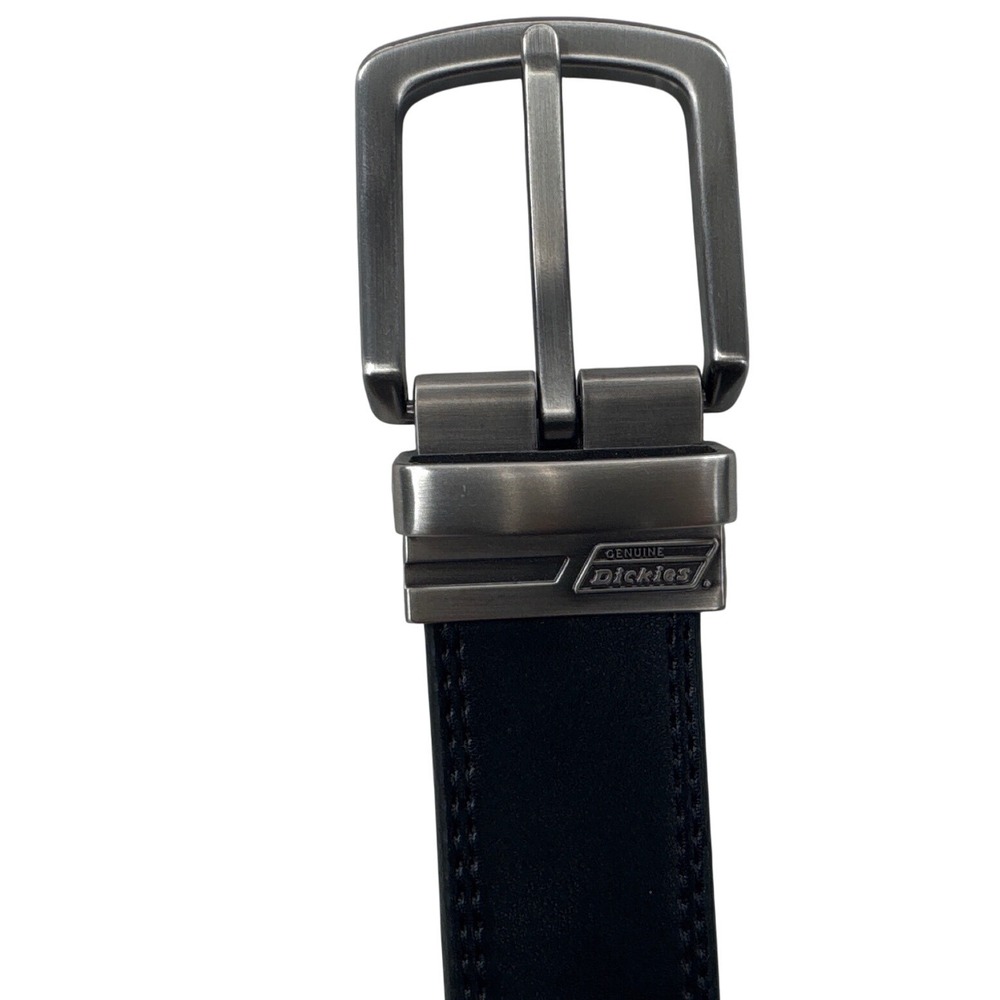 Dickies Belt Mens 42 Black Brown Reversible Man Made w Leather Lining Workwear - Picture 6 of 12
